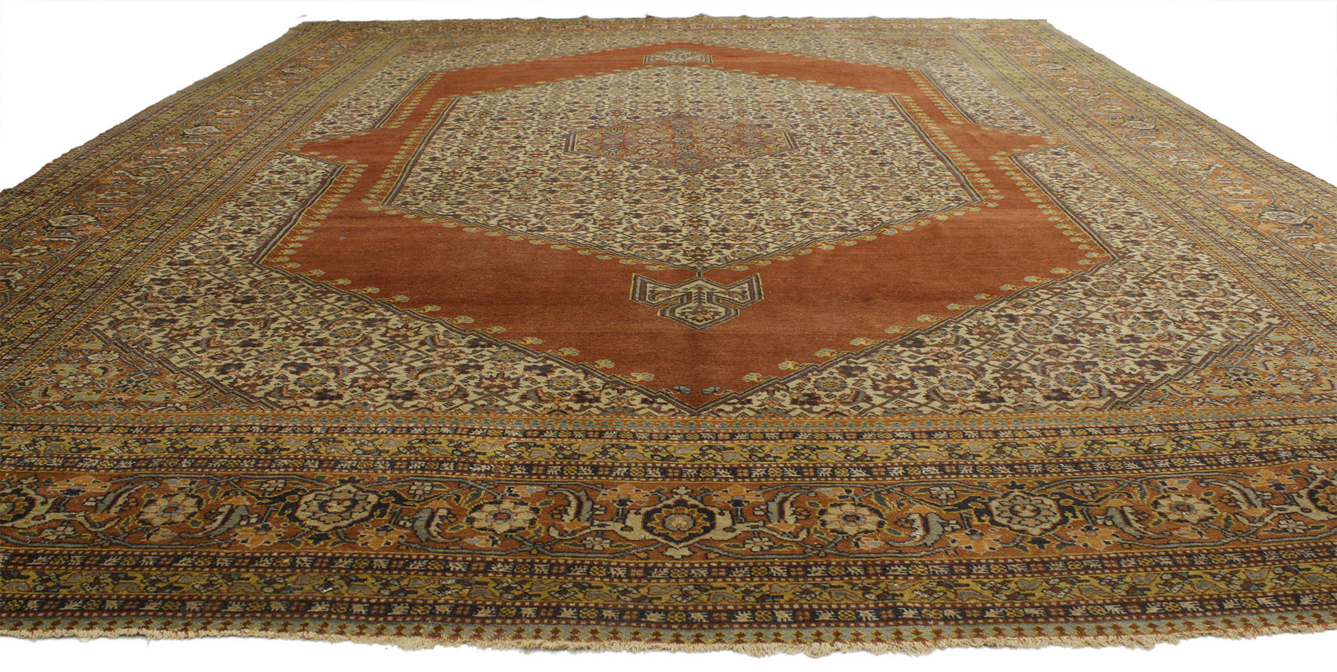 11 x 16 Antique Persian Tabriz Rug 77050