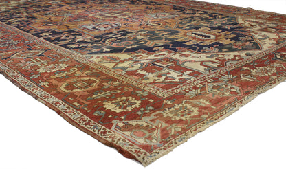9 x 12 Antique Serapi Rug 77051