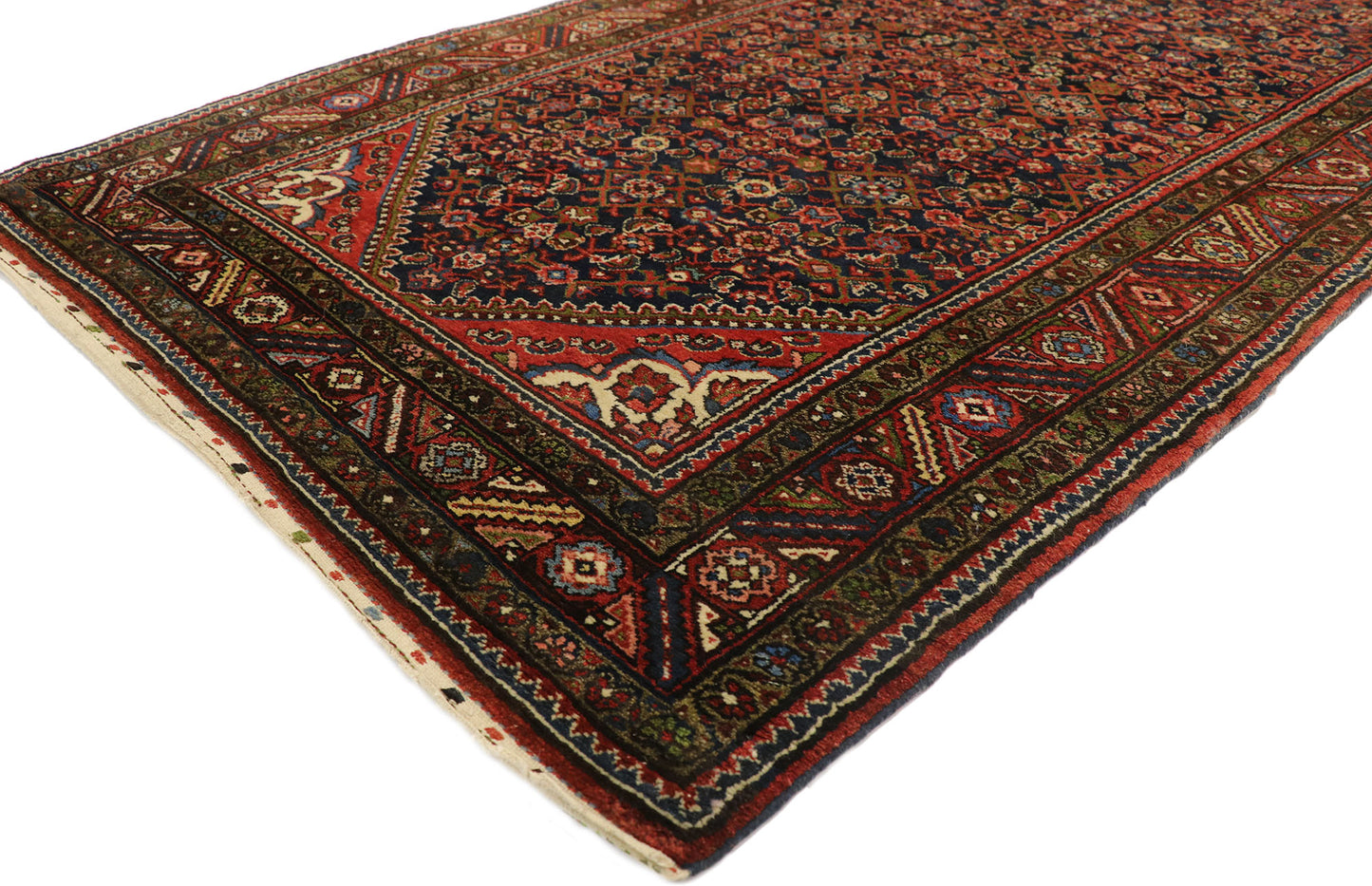 4 x 14 Antique Hamadan Rug 77052
