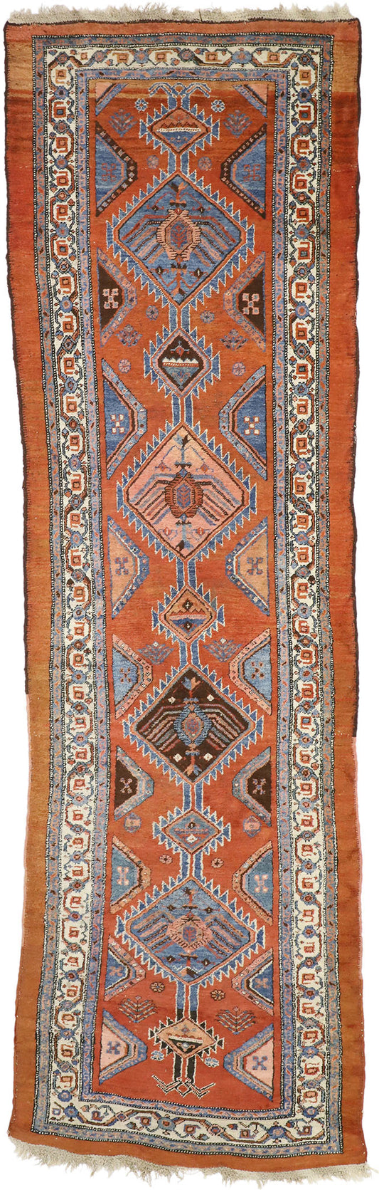 4 x 14 Antique Persian Kurdish Rug 77054