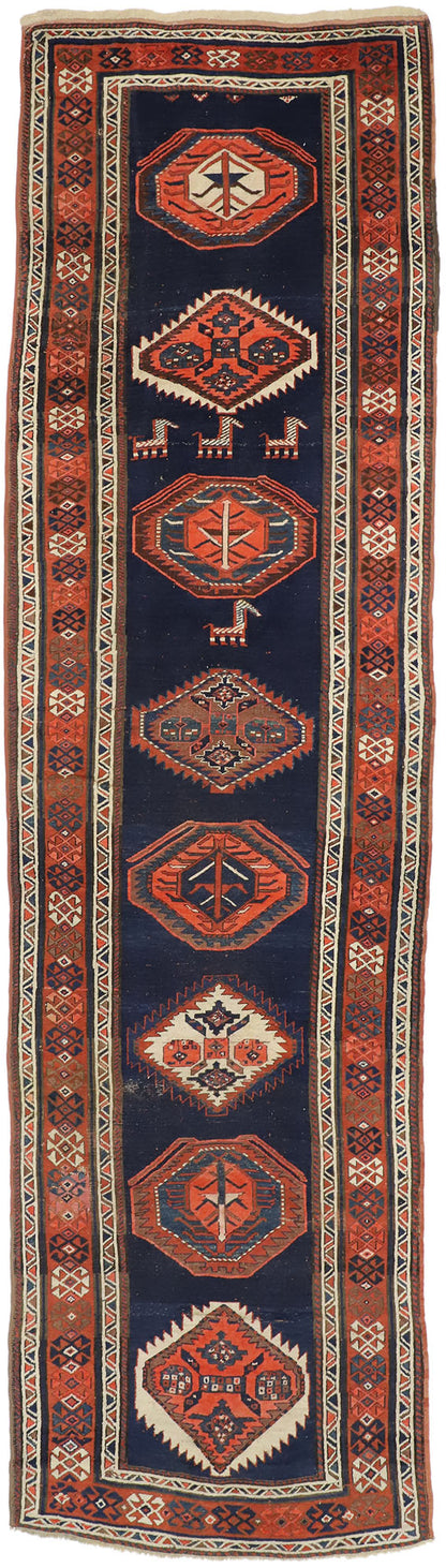4 x 14 Antique Kazak Rug 77057