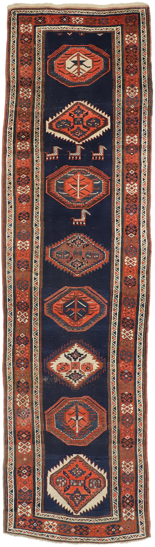 4 x 14 Antique Kazak Rug 77057
