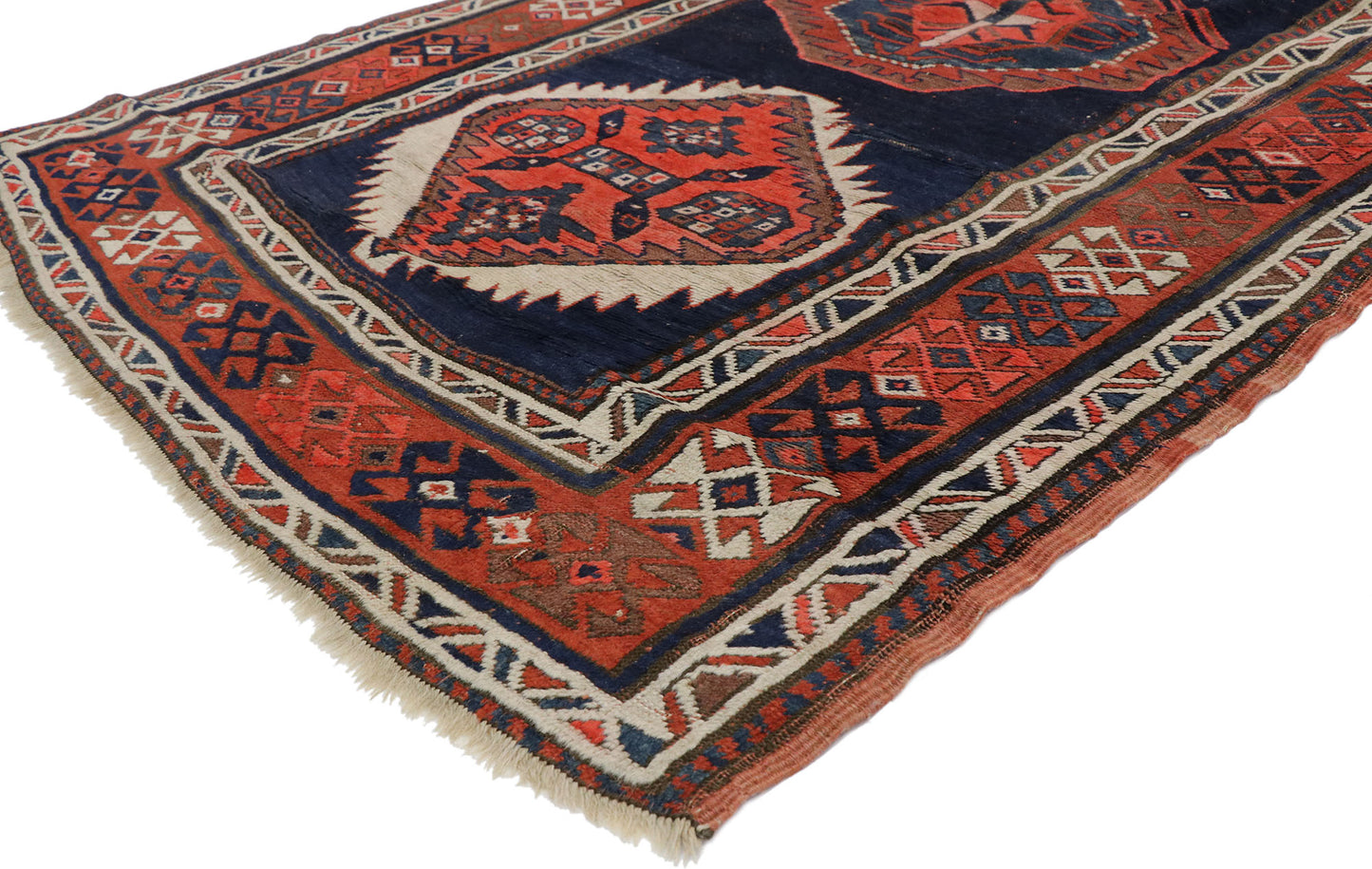 4 x 14 Antique Kazak Rug 77057
