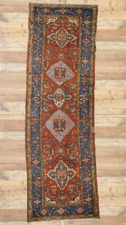 3 x 10 Antique Heriz Persian Runner 77061