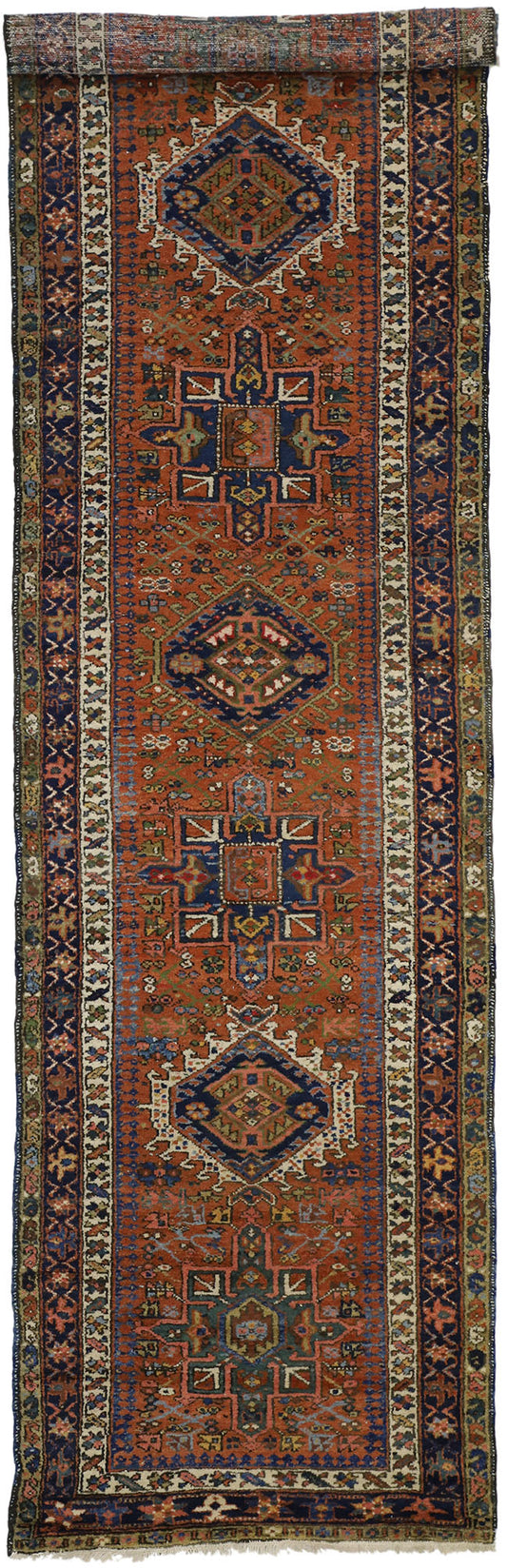 3 x 11 Antique Persian Heriz Runner 77062
