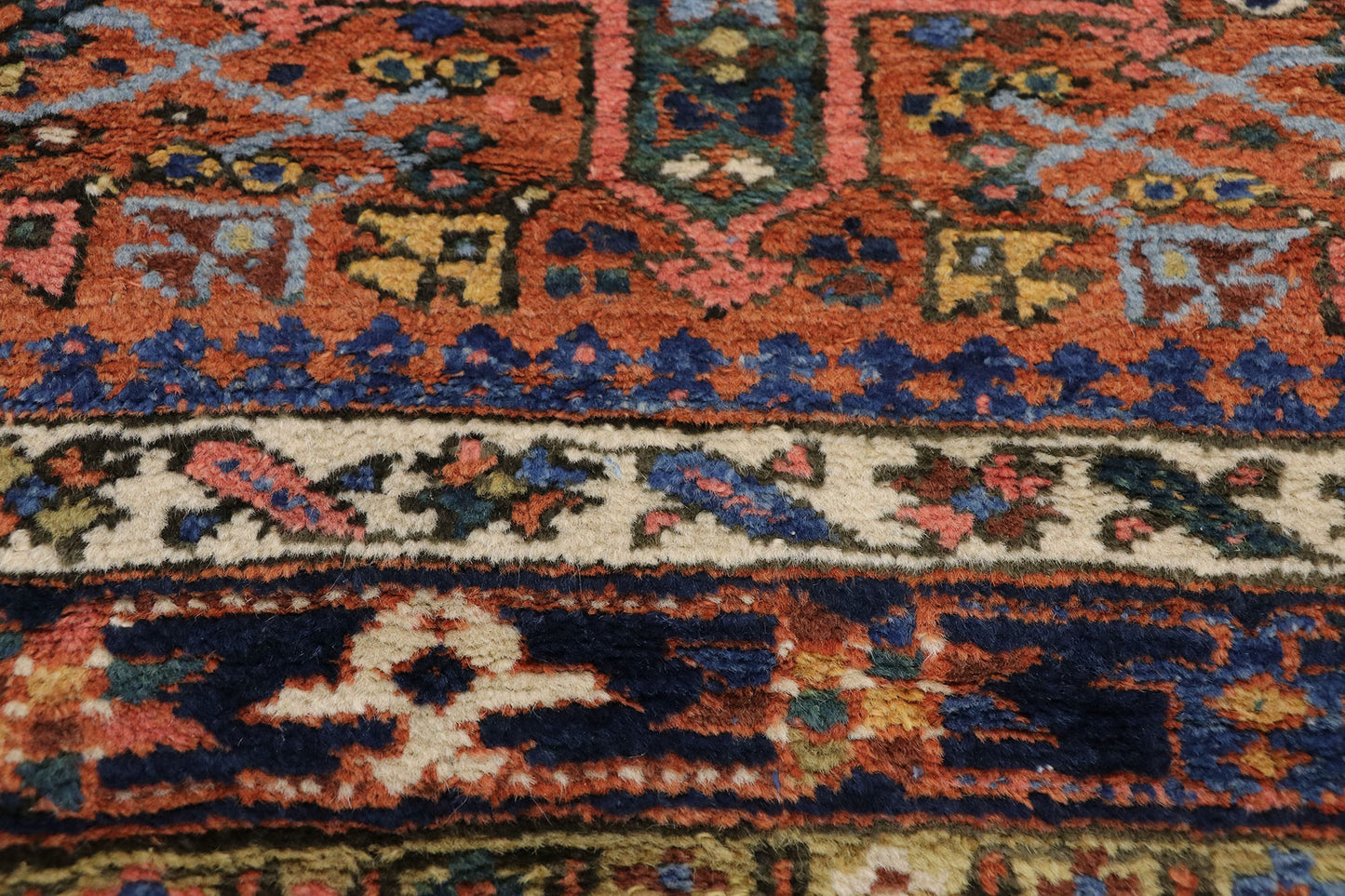 3 x 11 Antique Persian Heriz Runner 77062