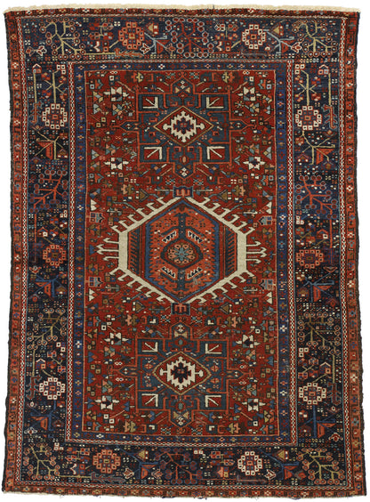 4 x 6 Antique Persian Heriz Rug 77063