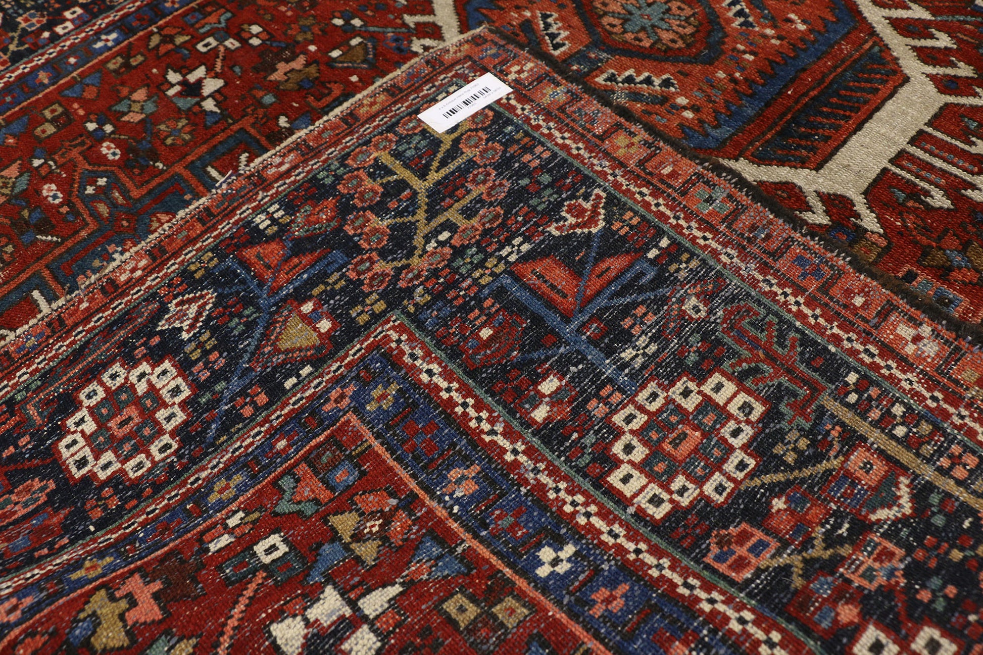 4 x 6 Antique Persian Heriz Rug 77063