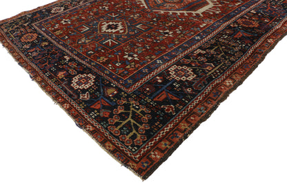 4 x 6 Antique Persian Heriz Rug 77063