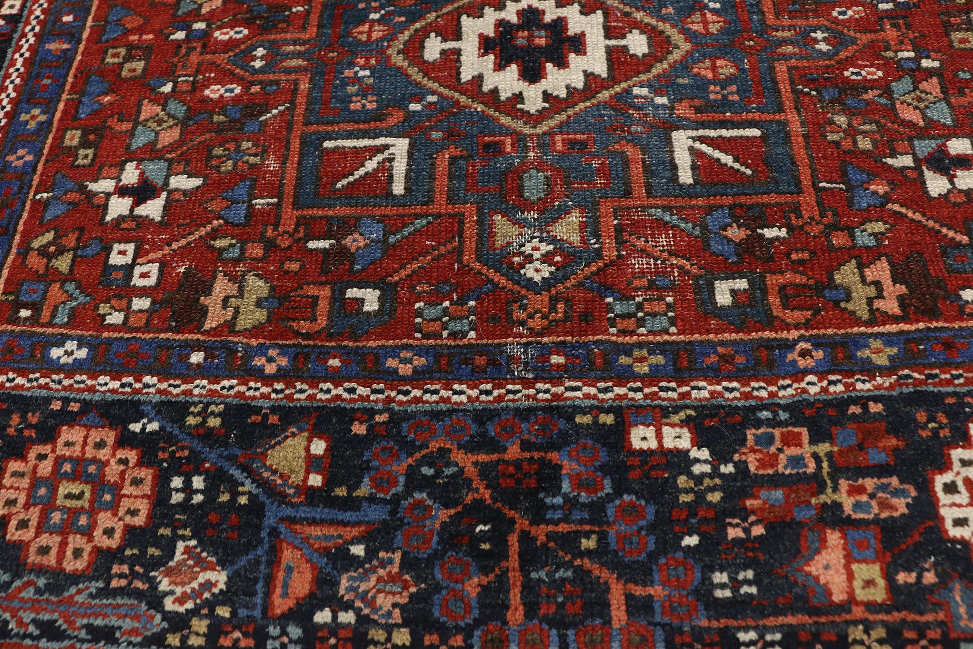 4 x 6 Antique Persian Heriz Rug 77063
