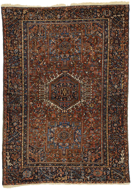 5 x 7 Antique Persian Heriz Rug 77064