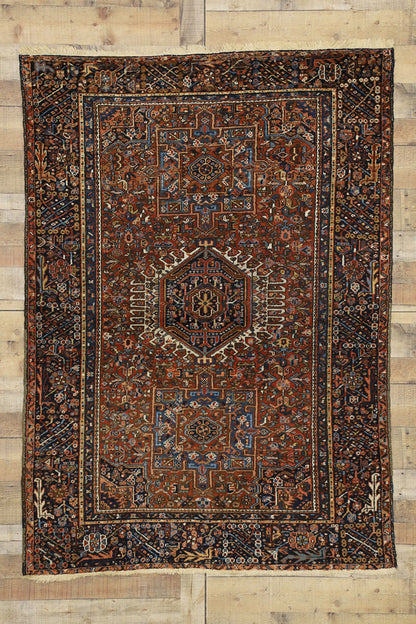 5 x 7 Antique Persian Heriz Rug 77064