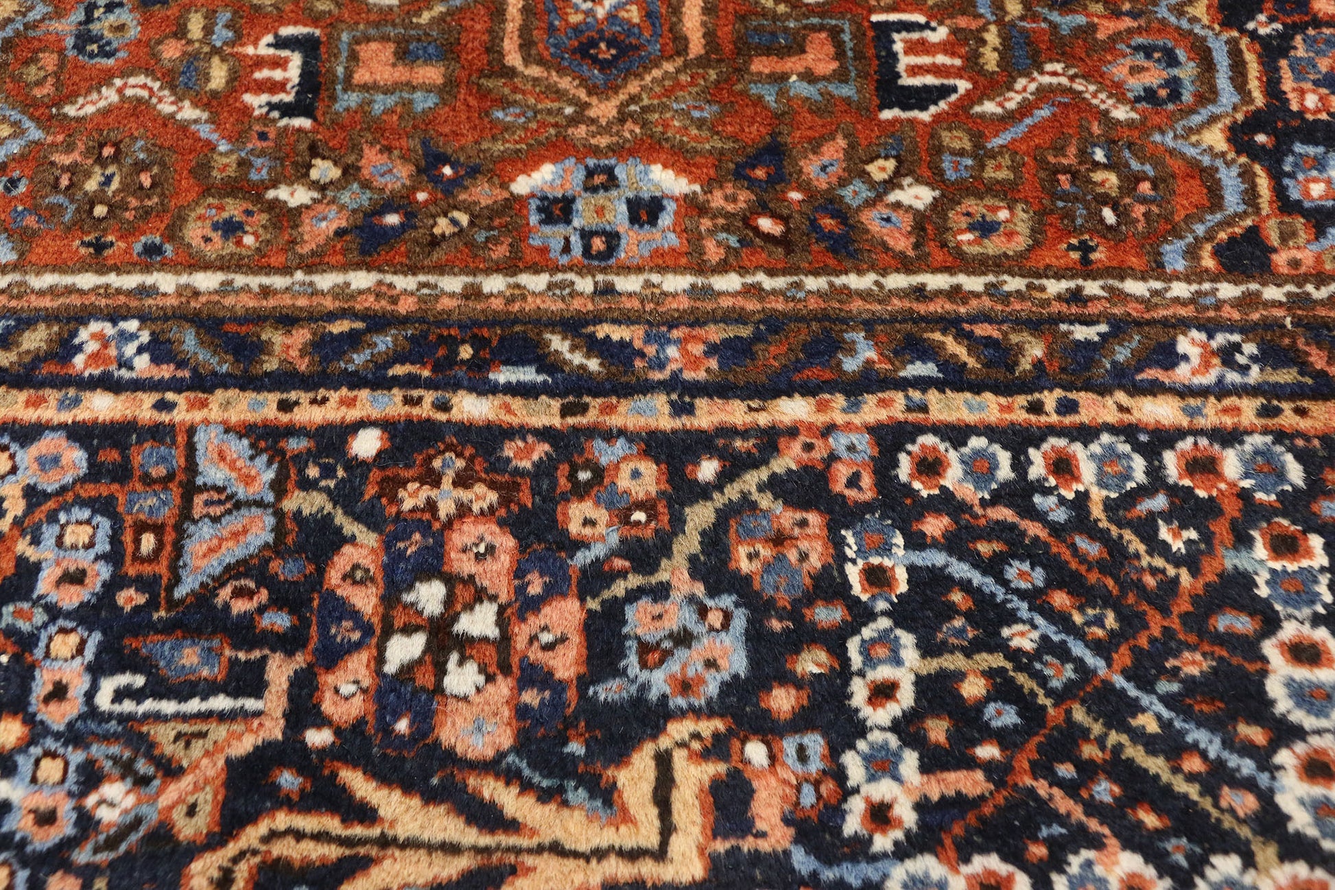 5 x 7 Antique Persian Heriz Rug 77064