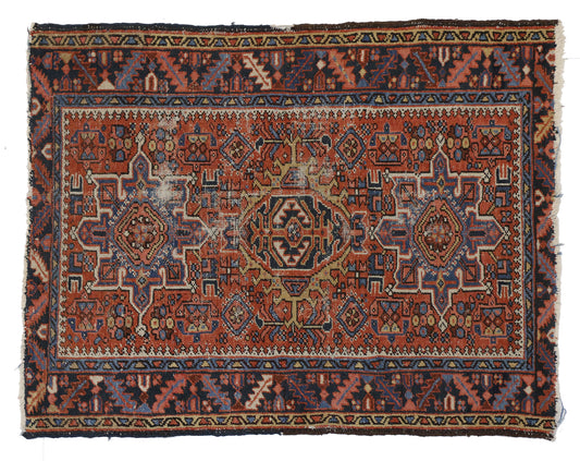 3 x 4 Antique Persian Heriz Rug 77072