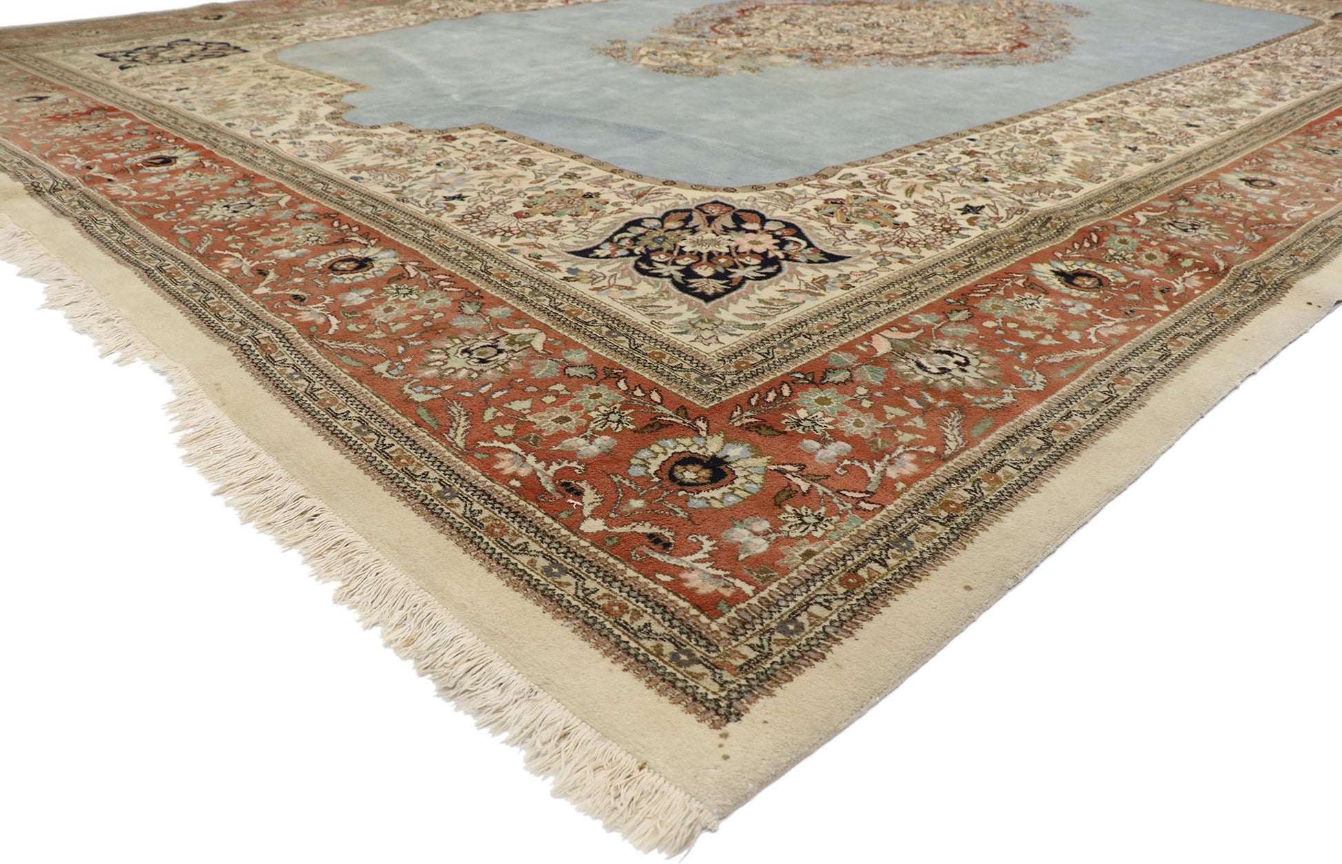 13 X 19 Vintage Persian Tabriz Rug 77075
