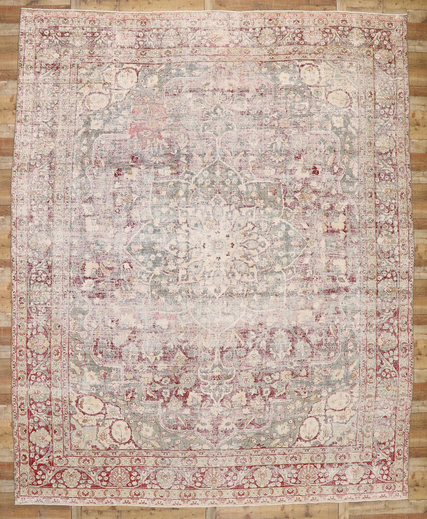 12 x 15 Antique Persian Tabriz Rug 77076