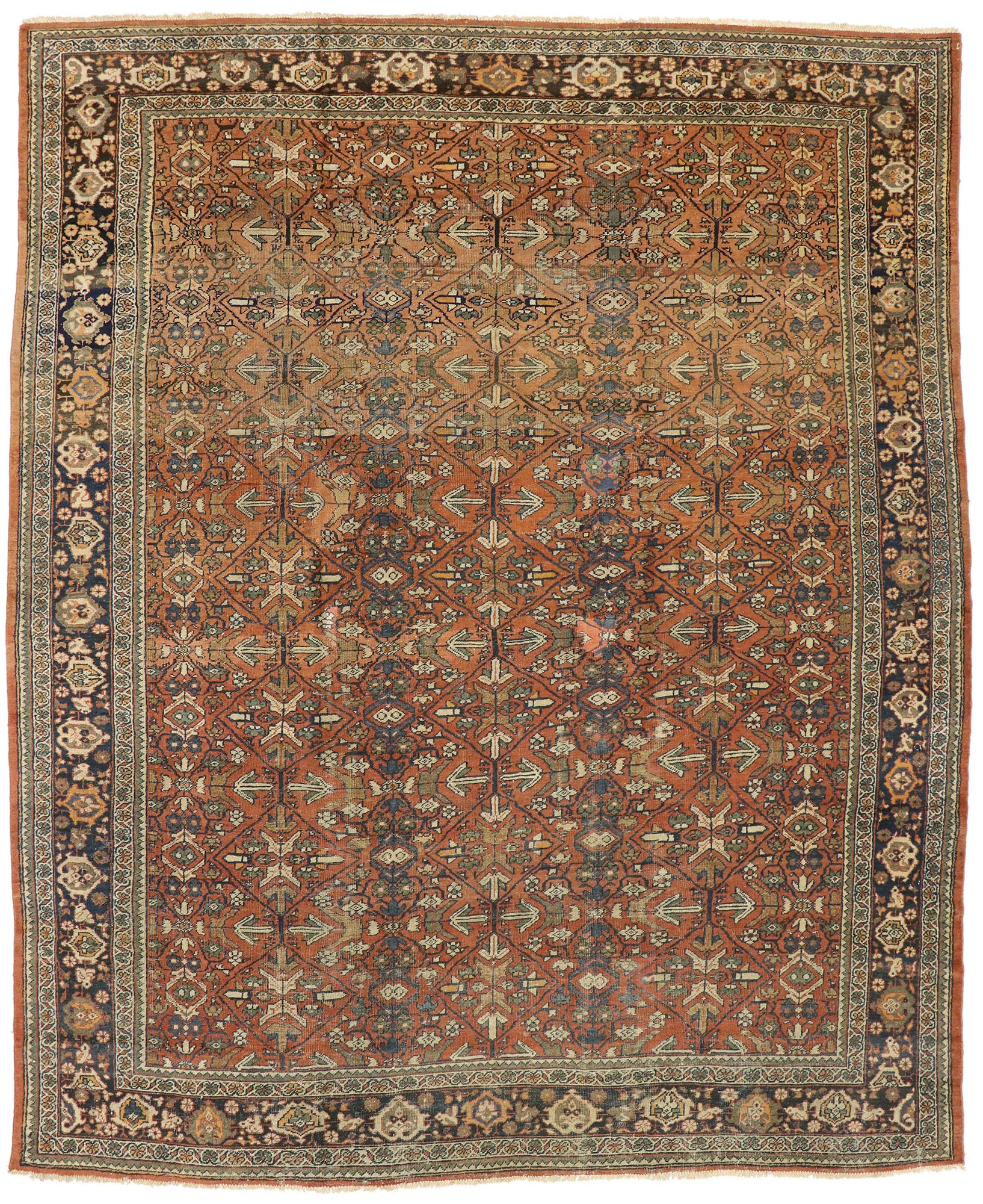 11 x 13 Antique Persian Mahal Rug 77077
