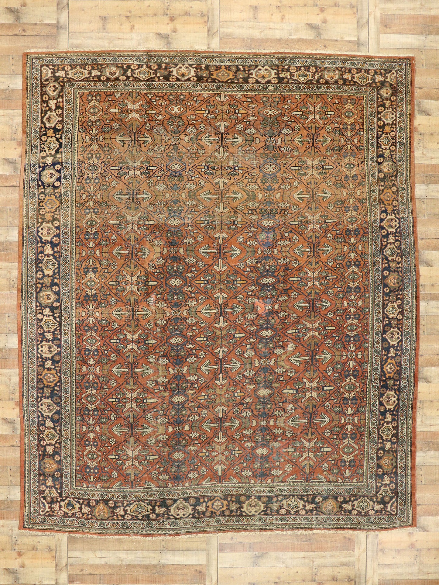 11 x 13 Antique Persian Mahal Rug 77077