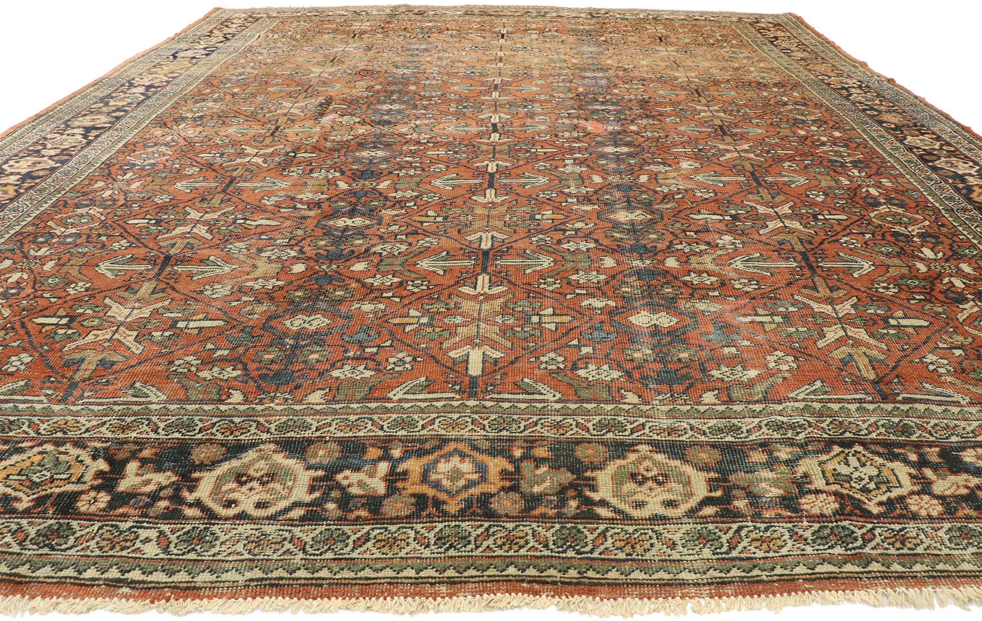 11 x 13 Antique Persian Mahal Rug 77077