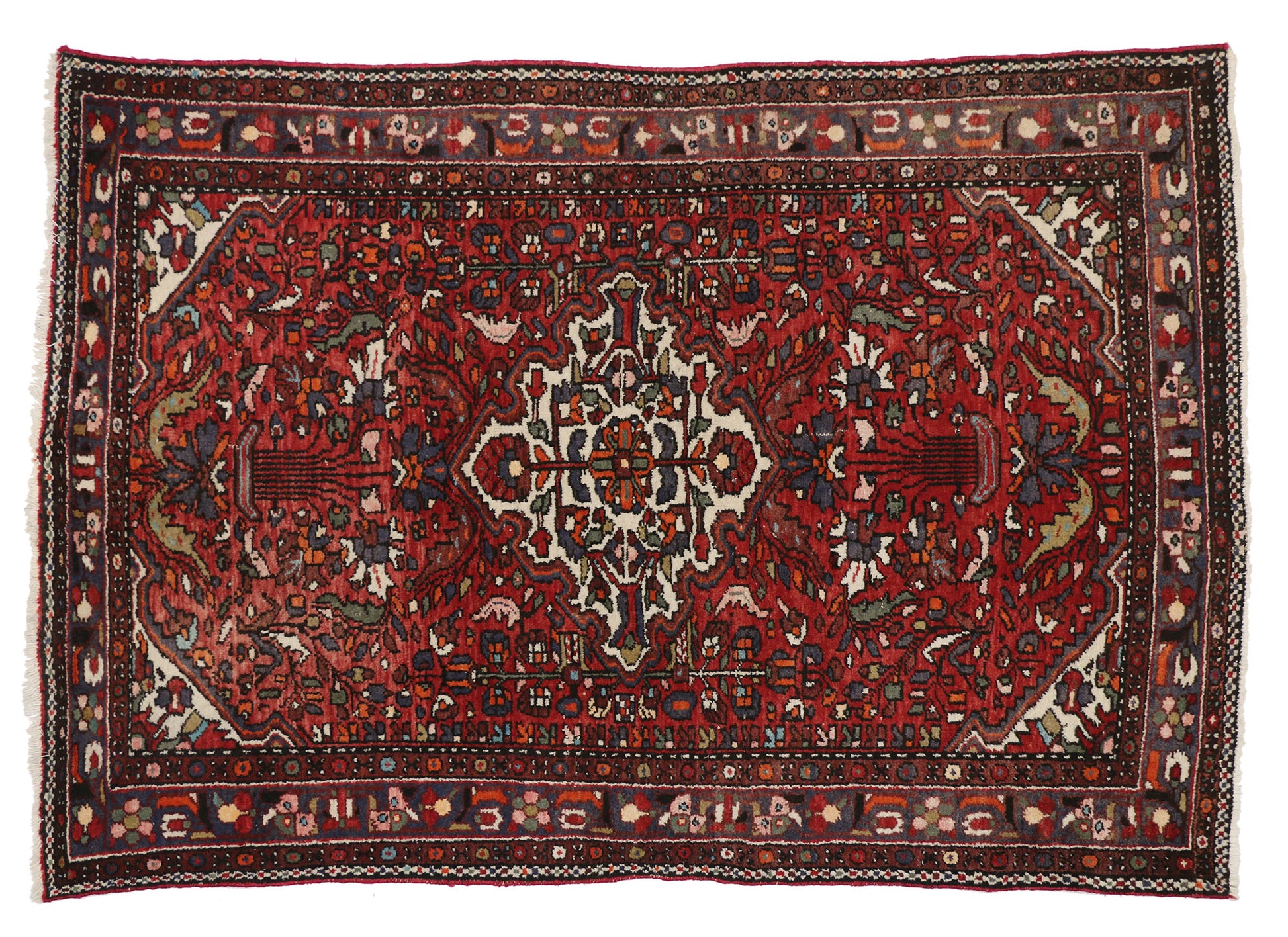 5 x 7 Vintage Hamadan Rug 77082