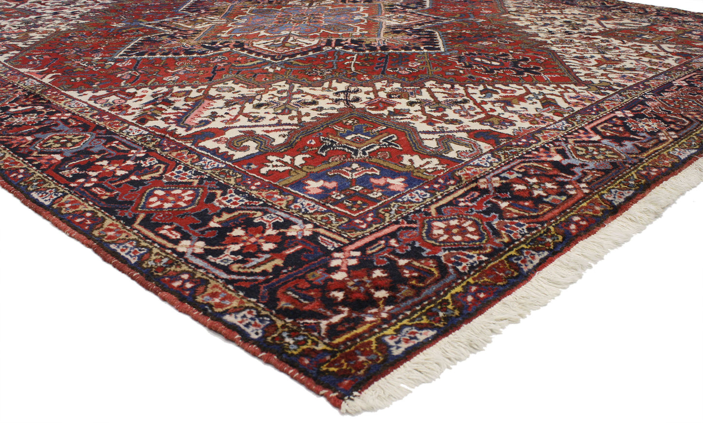9 x 11 Vintage Heriz Rug 77087