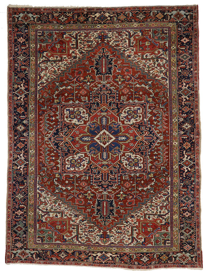 8 x 11 Antique Heriz Rug 77088
