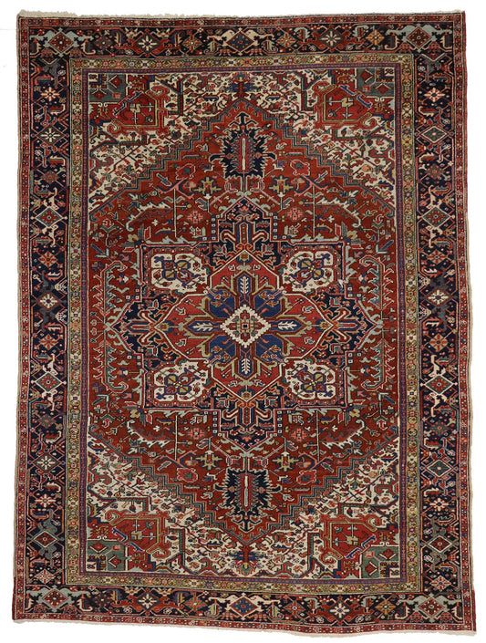 8 x 11 Antique Heriz Rug 77088