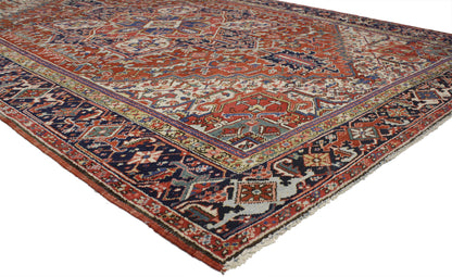 8 x 11 Antique Heriz Rug 77088