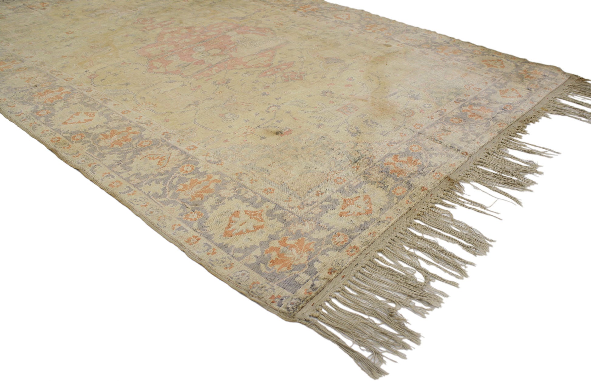 4 x 6 Antique Turkish Kayseri Rug 77091