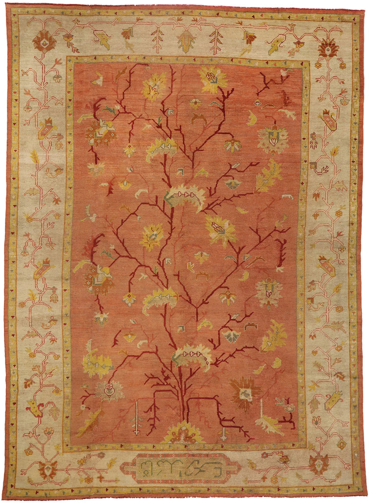 12 x 16 Antique Turkish Oushak Rug 77092