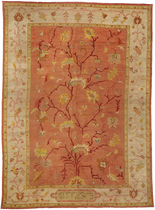 12 x 16 Antique Turkish Oushak Rug 77092