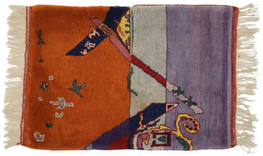 2 x 3 Vintage Chinese Art Deco Rug 77096