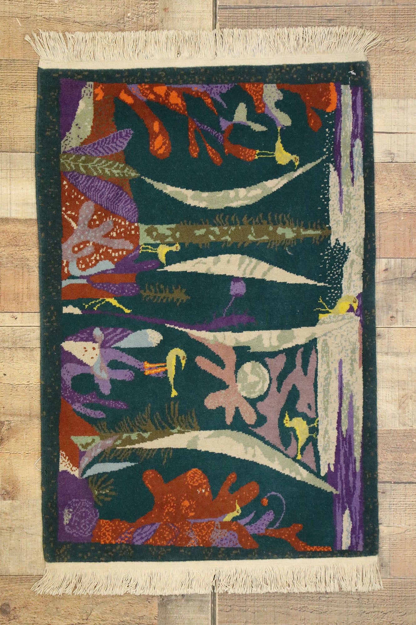 2 x 3 Vintage Chinese Art Deco Rug 77102