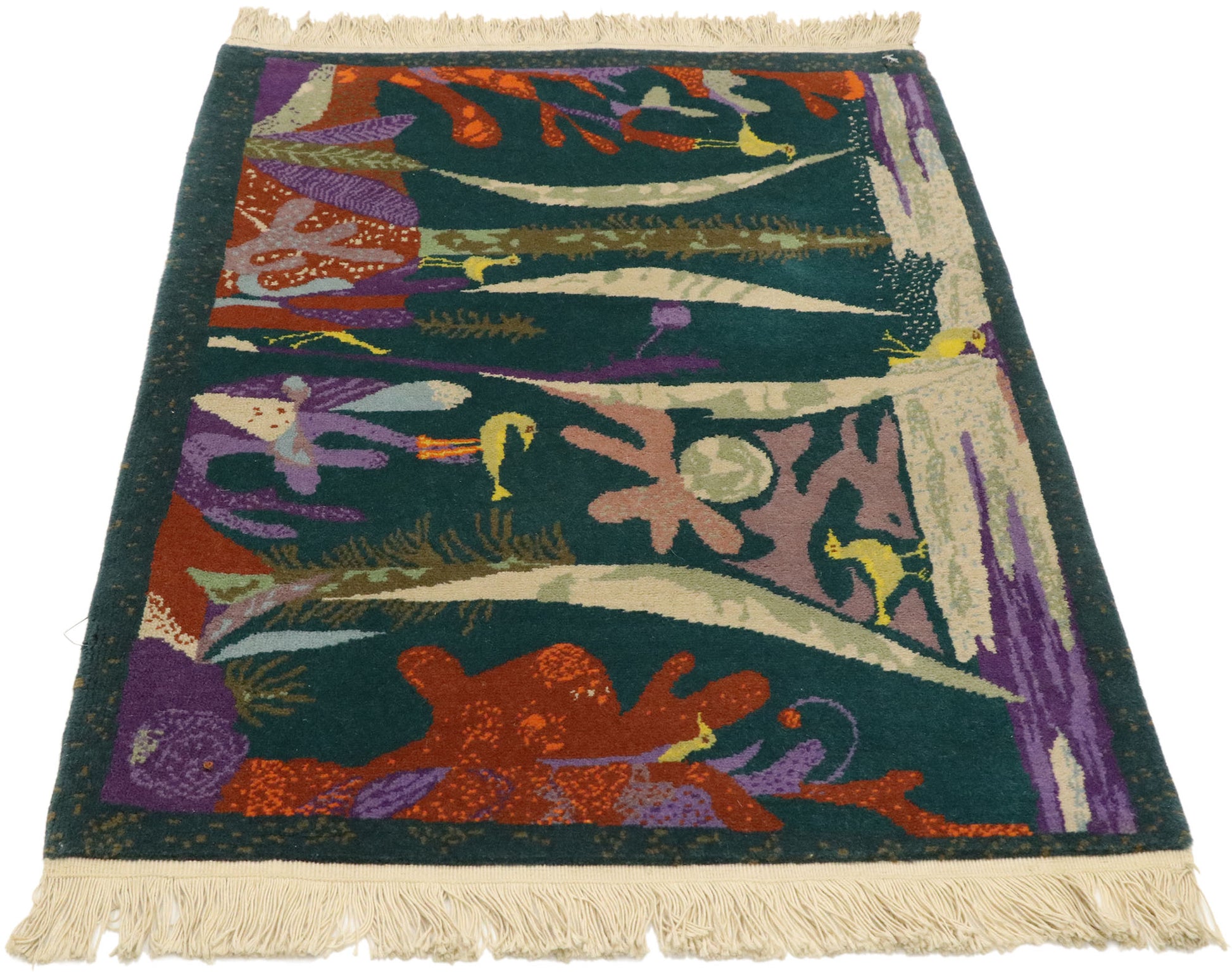 2 x 3 Vintage Chinese Art Deco Rug 77102