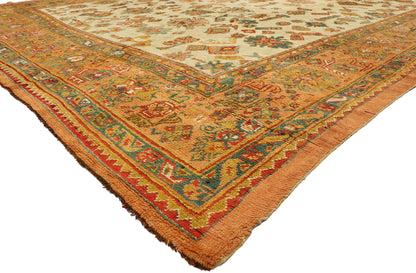 12 x 18 Antique Turkish Oushak Rug 77106