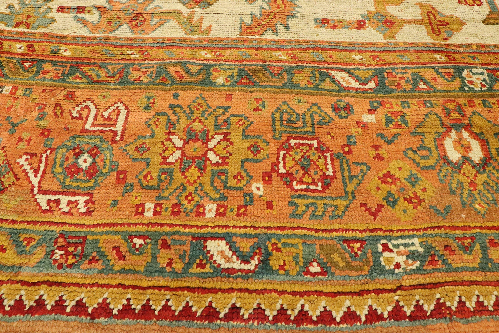 12 x 18 Antique Turkish Oushak Rug 77106
