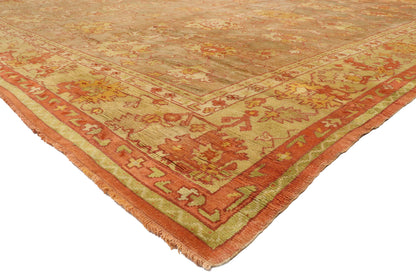 14 x 15 Antique Turkish Oushak Rug 77107