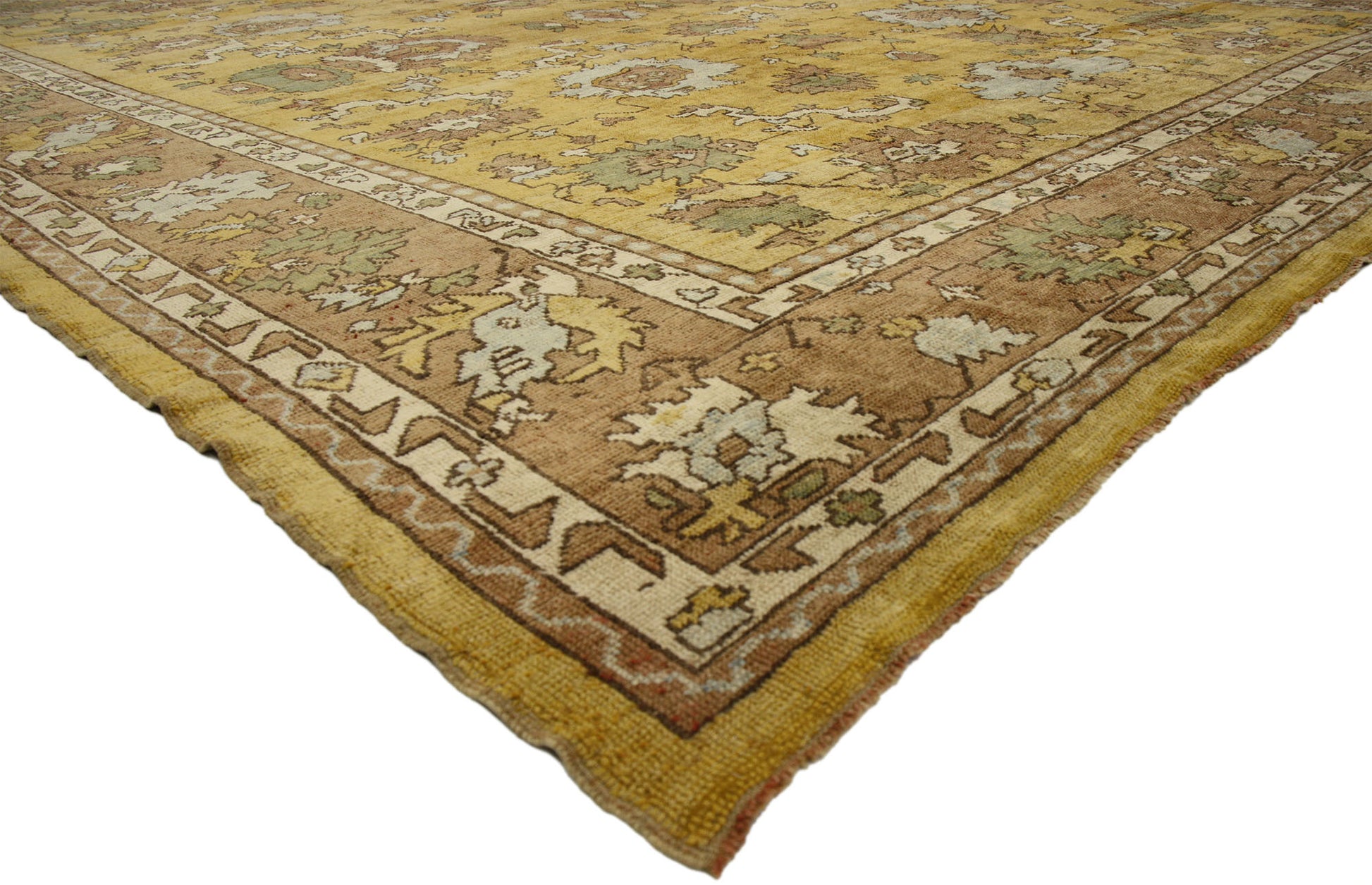 13 x 16 Antique Turkish Oushak Rug 77109