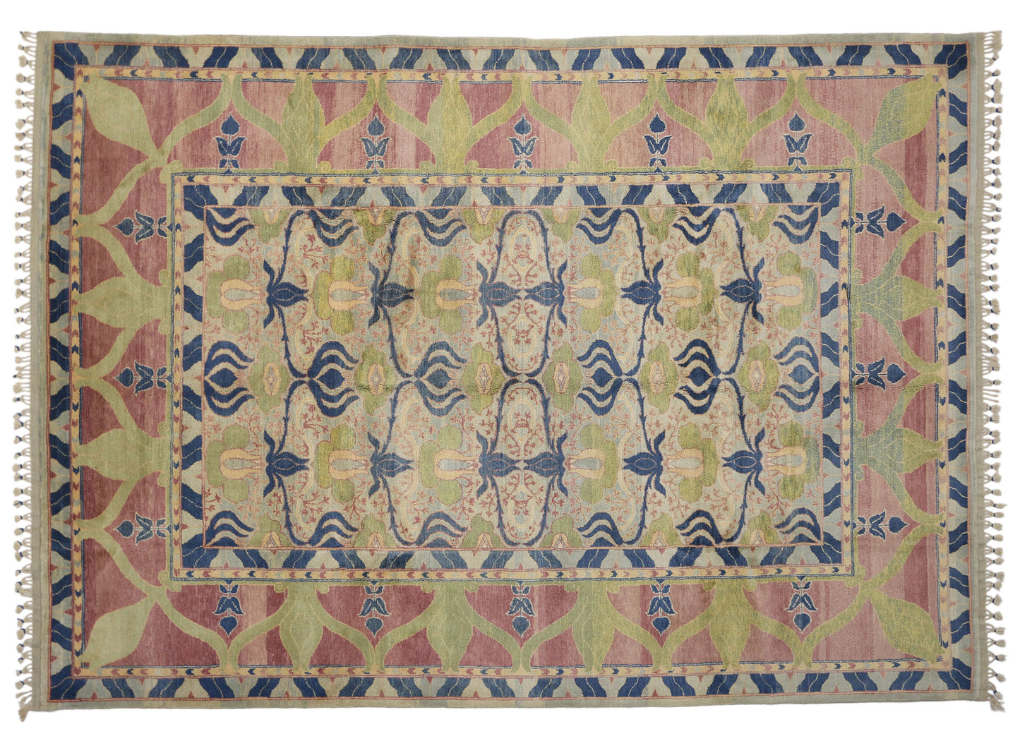9 x 13 Vintage Turkish Oushak Rug 77112