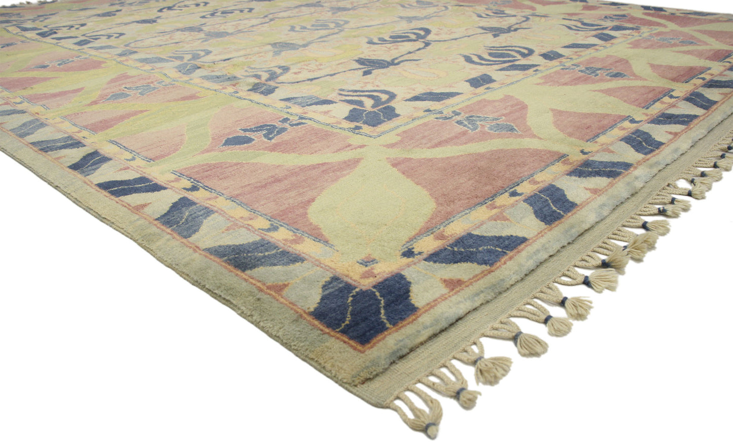 9 x 13 Vintage Turkish Oushak Rug 77112
