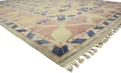 9 x 13 Vintage Turkish Oushak Rug 77112