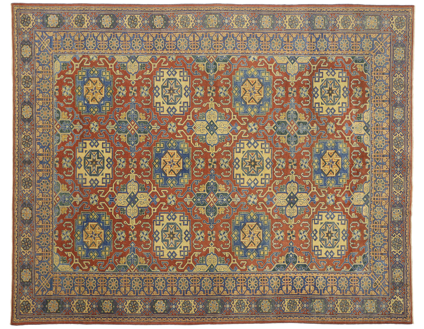 10 x 13 Vintage Turkish Oushak Rug 77113