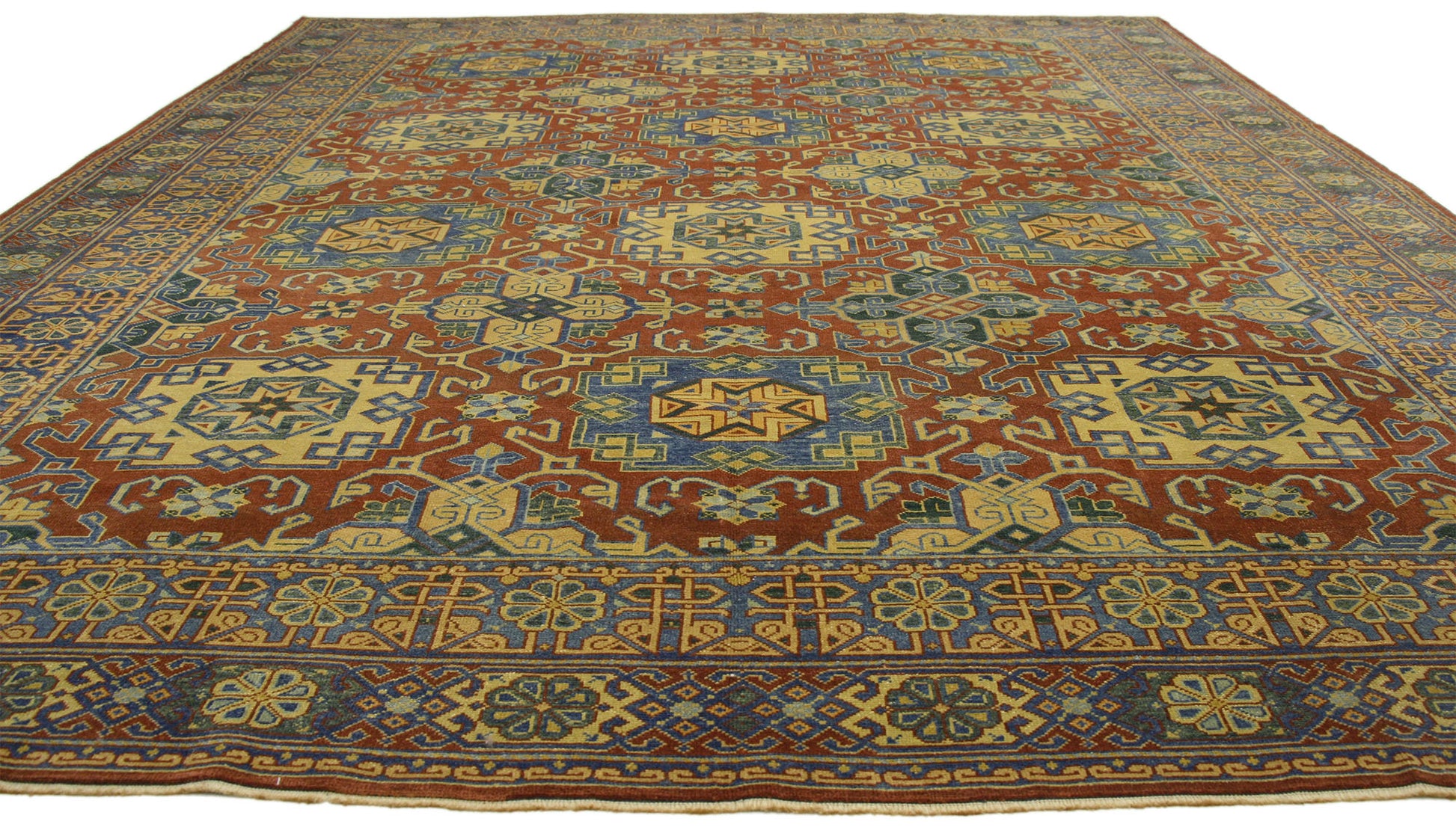 10 x 13 Vintage Turkish Oushak Rug 77113