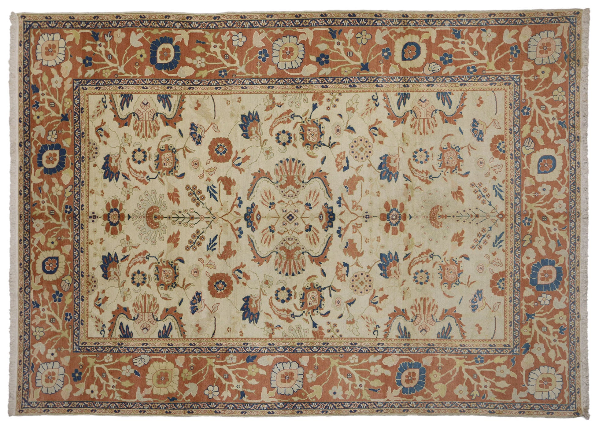 10 x 13 Vintage Persian Mahal Rug 77114