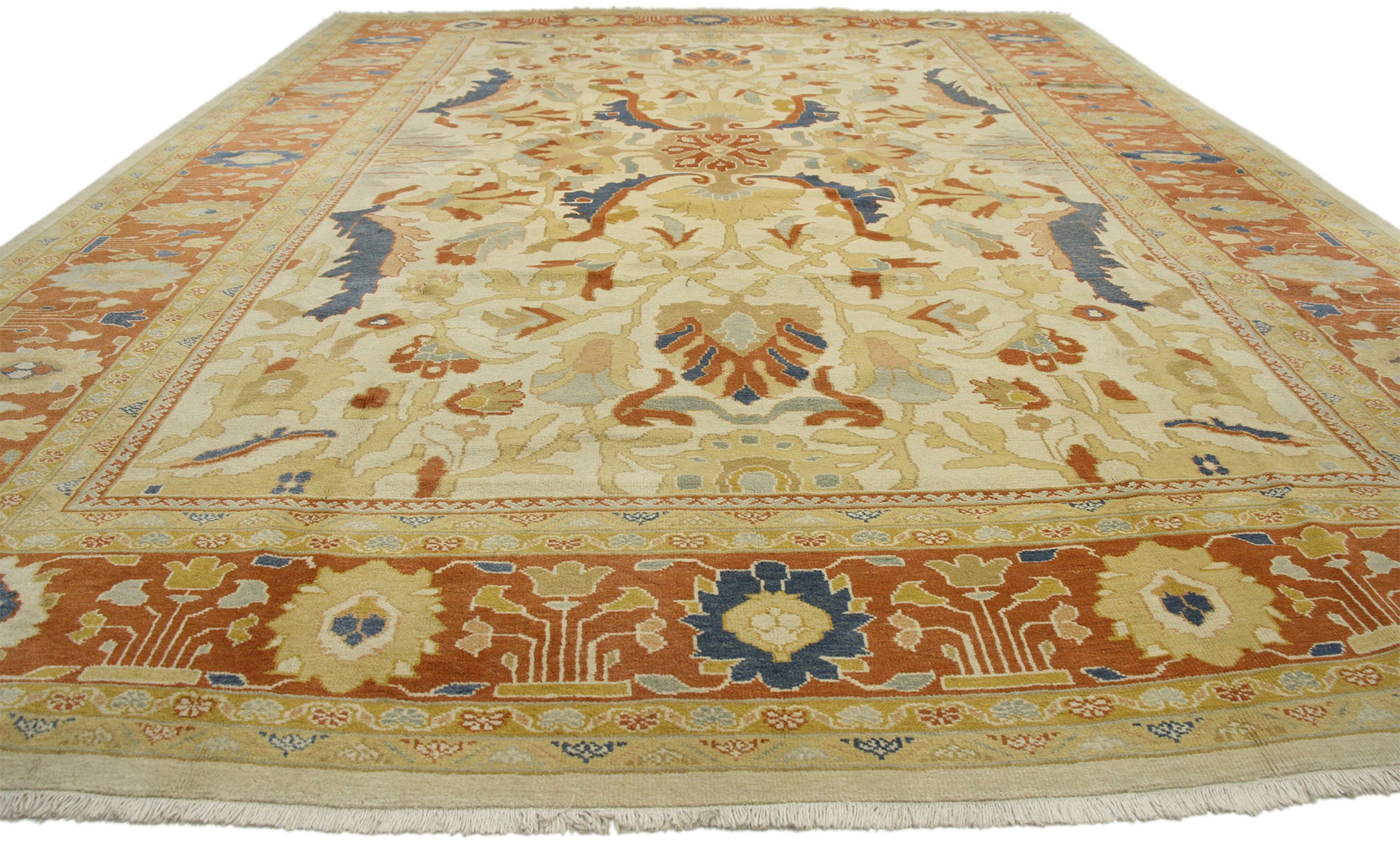 10 x 14 Vintage Persian Mahal Rug 77117