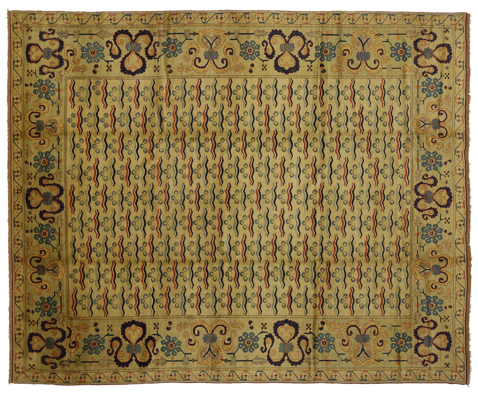 11 x 14 Vintage Turkish Oushak Rug 77119