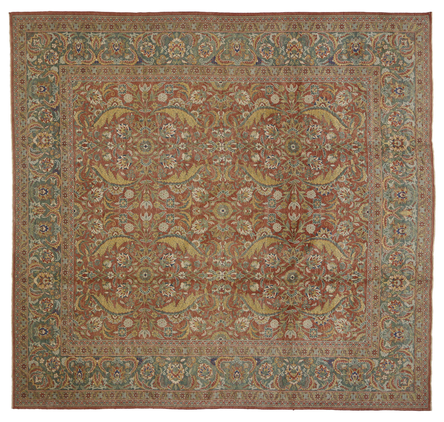 12 x 13 Vintage Turkish Oushak Rug 77120