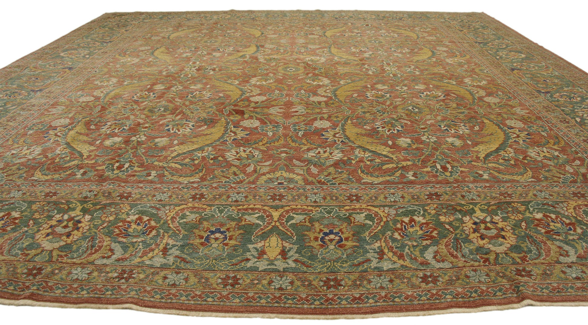 12 x 13 Vintage Turkish Oushak Rug 77120