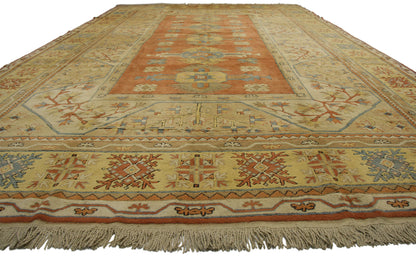 12 x 19 Vintage Turkish Oushak Rug 77123