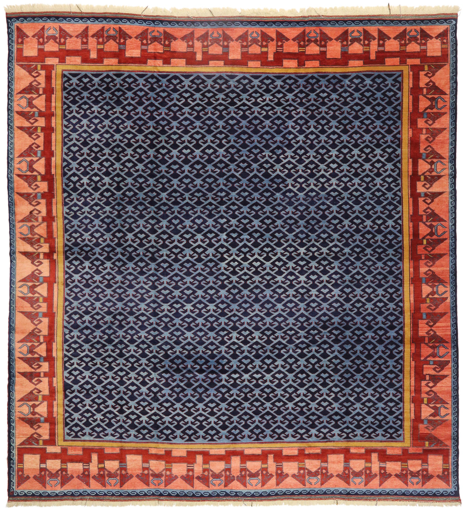 14 x 15 Vintage Turkish Oushak Rug 77124
